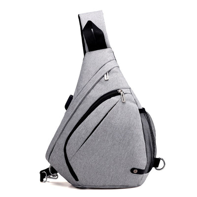 Mochila Bandolera Grande con Carga USB y Tela Transpirable