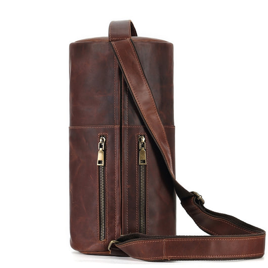 Bolso Bandolera Cuero Vintage Crazy Horse Estilo Minoritario - Image 15