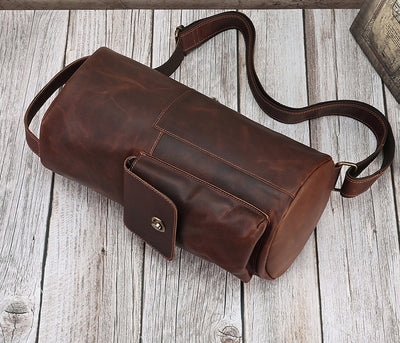 Bolso Bandolera Cuero Vintage Crazy Horse Estilo Minoritario - Image 17