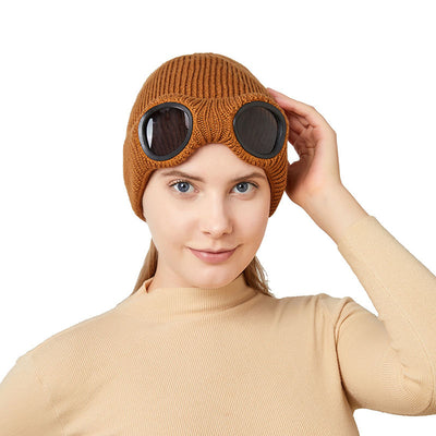 Gorro Tejido Abrigado con Gafas Protectoras - Protección Térmica Unisex Otoño Invierno - Image 19