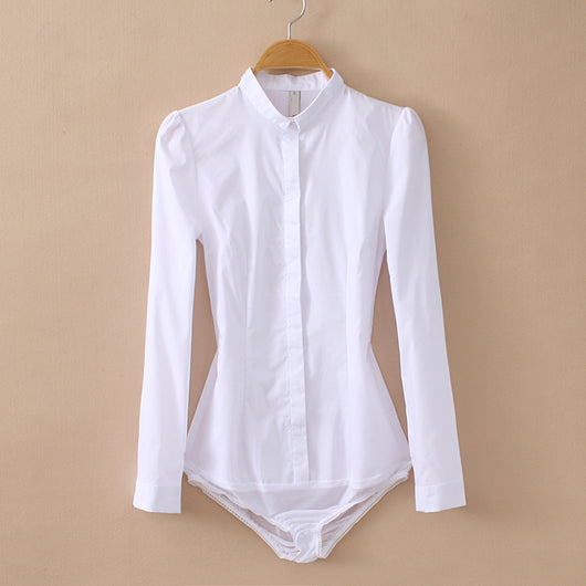 Camisa Ejecutiva Blanca de Cuello Alto para Hombre - Traje Empresarial Versátil - Image 13