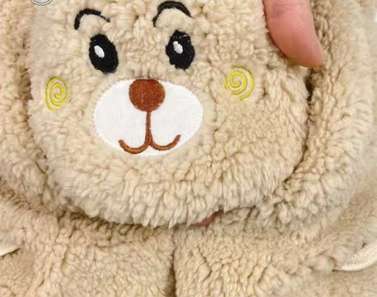 Gorro Oso Cálido con Bufanda Integrada, Máscara y Cordón Ajustable - Image 12