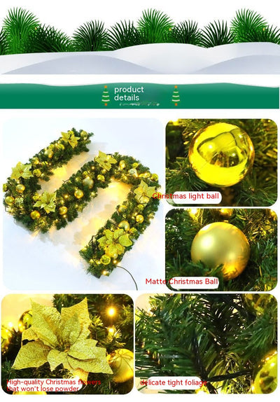 Guirnalda Navideña de Bolas Coloridas y Ratán para Árbol, Puertas y Escaleras - Image 14