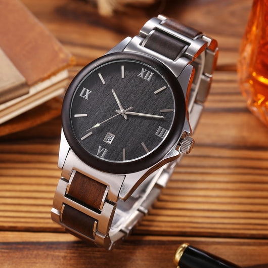 Reloj de Cuarzo para Hombre en Madera - Resistente al Agua - Image 12