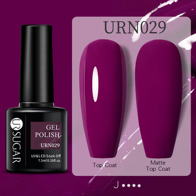 Esmalte de Uñas Gel Brillo Negro, Blanco y Rojo Efecto Mate - Image 34