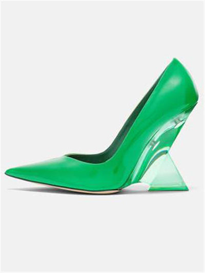 Zapatos de Tacón Grueso Charol Punta Fina - Elegancia Moderna para Verano - Image 59