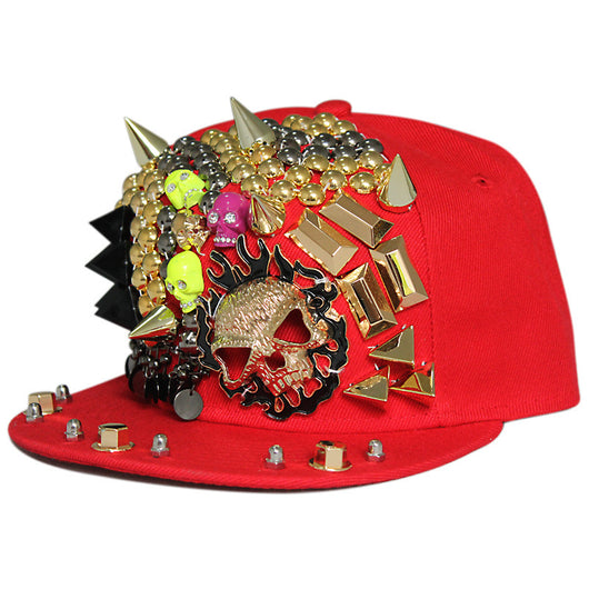 Gorra de Béisbol Plana Ghost Flame con Remaches - Image 11