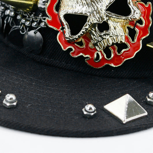 Gorra de Béisbol Plana Ghost Flame con Remaches - Image 12