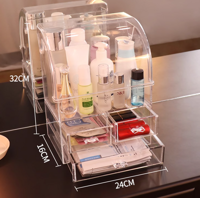 Organizador Giratorio de Cosméticos y Cuidado de Piel - Gran Capacidad Rojo - Image 18