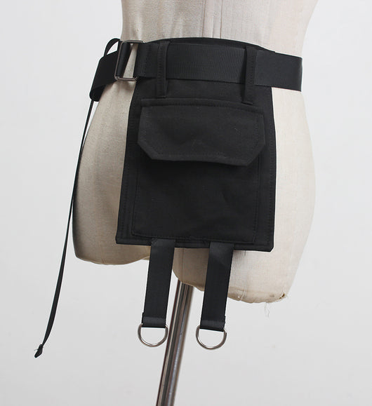 Delantal Falda Negra con Bolsillos y Sello de Cintura - Image 13