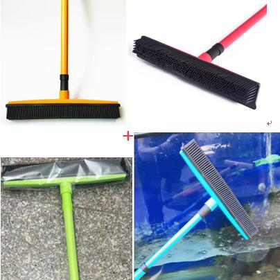 Escoba Retráctil para Pelos de Mascotas con Cepillo de Goma y Mango Largo - Image 2