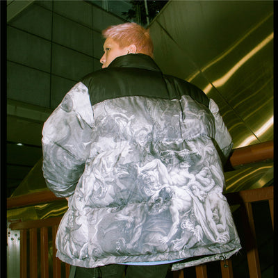 Abrigo de Algodón con Costuras Combinadas Estilo Europeo - Image 7