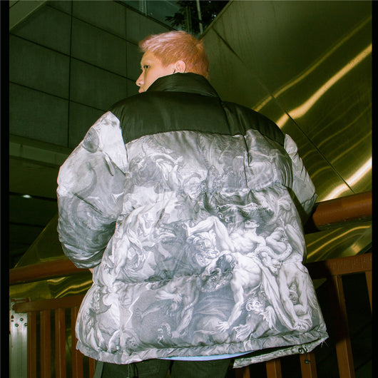 Abrigo de Algodón con Costuras Combinadas Estilo Europeo - Image 7