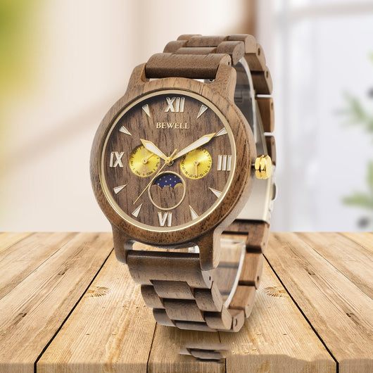 Reloj Deportivo de Cuarzo con Diseño en Madera - Image 9