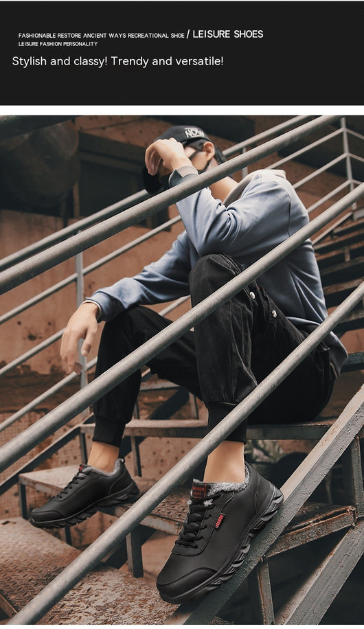 Zapatillas Casuales para Hombre con Forro Cálido y Cuero Sintético - Image 15