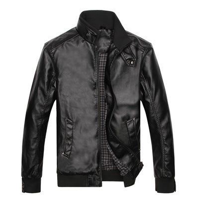 Chaqueta de Cuero Acolchada con Cuello Alzado - Image 10