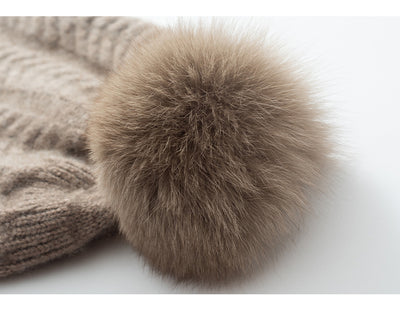 Gorro de Lana Cashmere con Protección de Orejas - Diseño Trenzado Grueso - Image 11