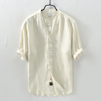 Cardigan de Lino Casual para Hombre - Colores Sólidos - Image 10