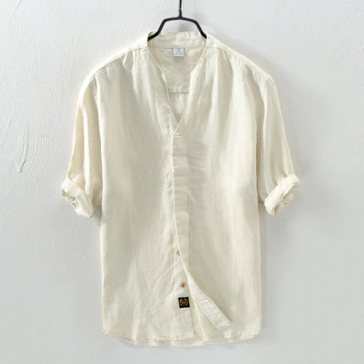 Cardigan de Lino Casual para Hombre - Colores Sólidos - Image 10