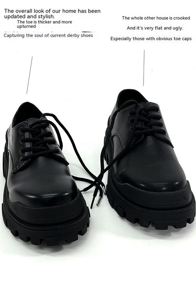 Zapatos Formales de Cuero Elevados para Hombre, Suela Gruesa Estilo Británico - Image 15