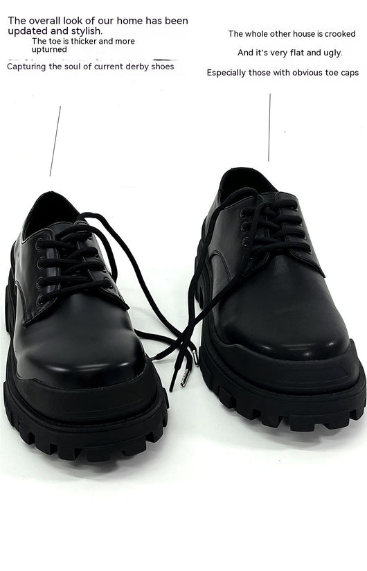 Zapatos Formales de Cuero Elevados para Hombre, Suela Gruesa Estilo Británico - Image 15