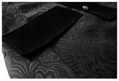 Chaqueta Uniforme Retro Jacquard de Color Sólido para Hombre - Image 10