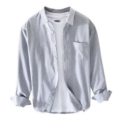 Camisa Hombre Manga Larga Oxford Transpirable Corte Suelto Artesanal - Image 25