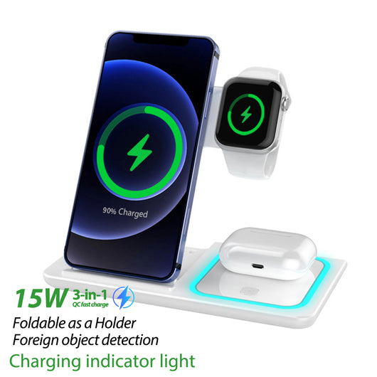 Soporte Multifuncional 3 en 1 para Smartphone con Carga Inalámbrica y Auriculares - Image 20