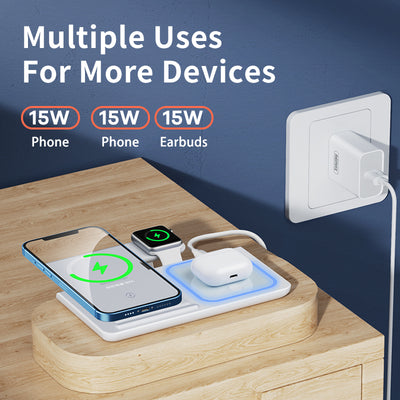 Soporte Multifuncional 3 en 1 para Smartphone con Carga Inalámbrica y Auriculares - Image 21