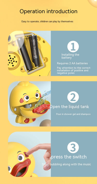 Pato de Burbujas Eléctrico Interactivo para Baño - Image 8