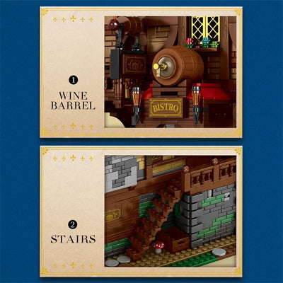Maqueta Medieval de Pub - Bloques de Construcción Puzzle 3D - Image 18