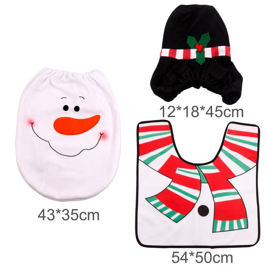 Juego de Decoración Navideña para Baño - Cortina de Ducha y Funda de Inodoro Papá Noel - Image 20