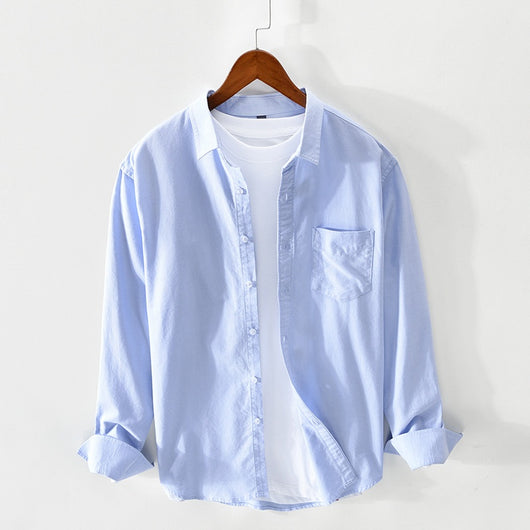 Camisa Hombre Manga Larga Oxford Transpirable Corte Suelto Artesanal - Image 28