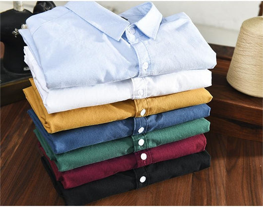 Camisa Hombre Manga Larga Oxford Transpirable Corte Suelto Artesanal - Image 31