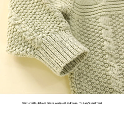 Conjunto Infantil de Cardigan y Pantalón de Punto Liso - Image 13