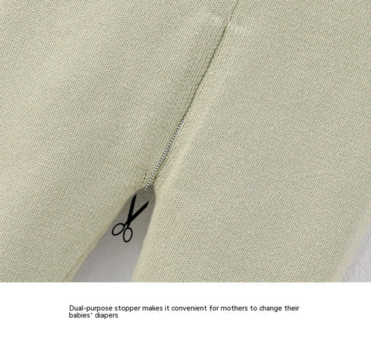 Conjunto Infantil de Cardigan y Pantalón de Punto Liso - Image 17