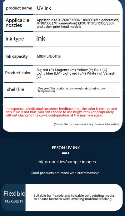 Tinta UV para Impresoras Epson XP600 y TX800 - Generaciones 5ta y 7ma - Image 30