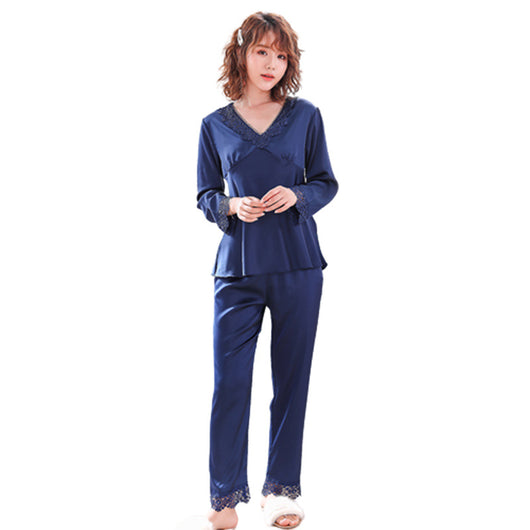 Pijama de Pareja Ice Silk Transpirable para Primavera y Verano - Image 20
