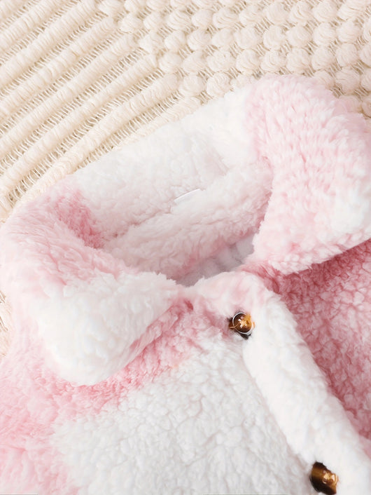 Abrigo Infantil Niña Cuadros Terciopelo Estilo Coreano Otoño Invierno - Image 5