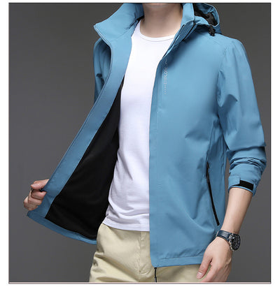 Chaqueta Casual para Hombre en Color Sólido con Gorro Incluido - Image 15