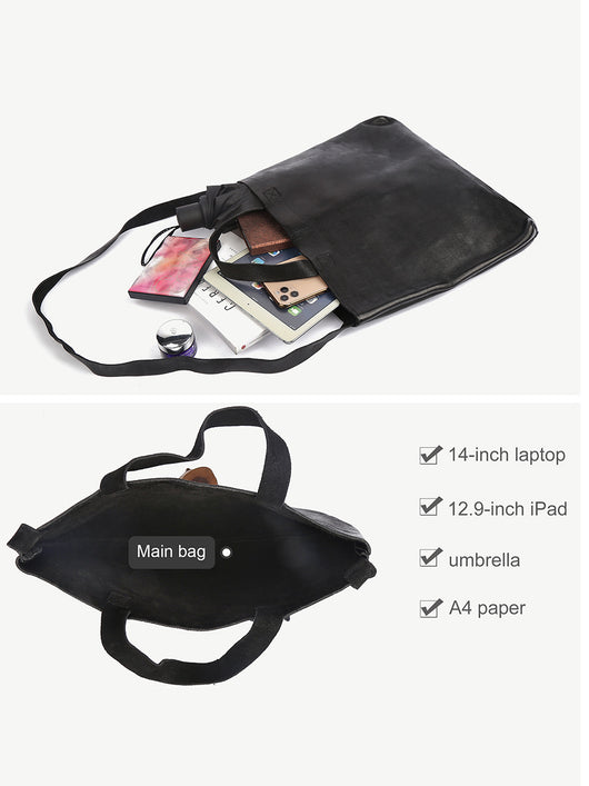 Bolso de Cuero Retro para Mujer con Gran Capacidad y Múltiples Compartimentos - Image 24
