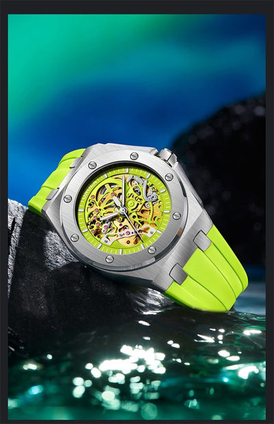 Reloj Mecánico Automático Impermeable con Esfera Luminosa - Image 12