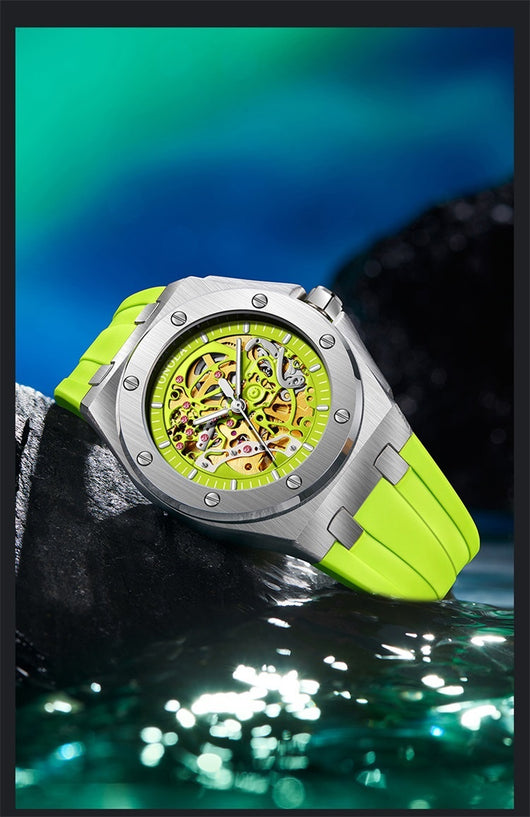 Reloj Mecánico Automático Impermeable con Esfera Luminosa - Image 12