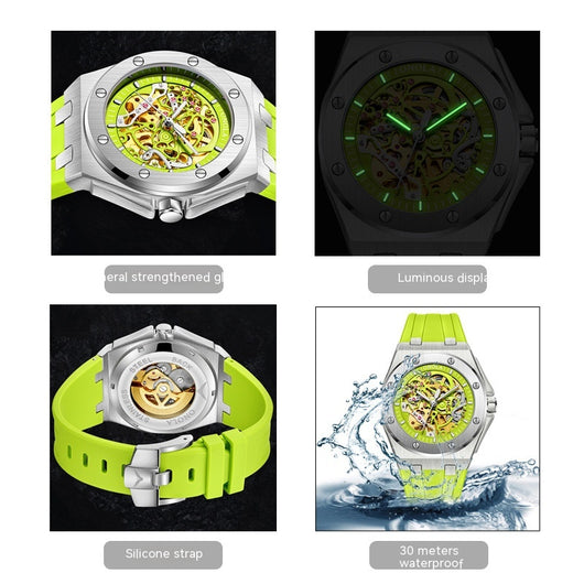 Reloj Mecánico Automático Impermeable con Esfera Luminosa - Image 15