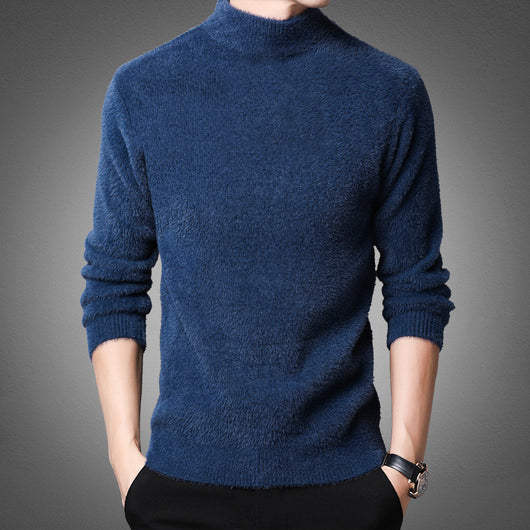 Suéter de Cuello Alto Mink Velvet para Hombre - Abrigo Grueso Cálido - Image 7