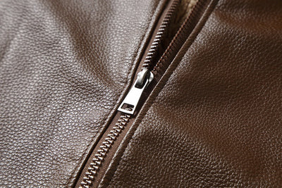 Abrigo de Cuero con Forro Polar Acolchado para Hombre - Image 19