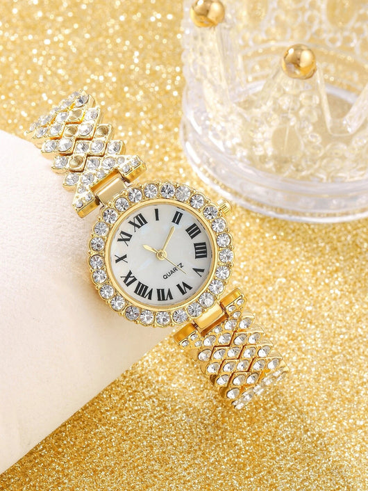 Reloj de Moda para Mujer con Diamantes Completos - Cuarzo de Alta Gama Versátil - Image 10