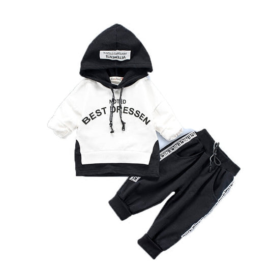 Sudadera con capucha estampado letras para niño