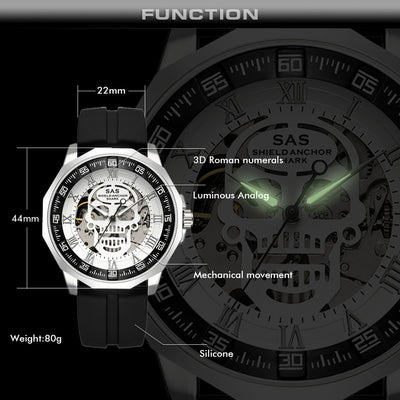 Reloj Mecánico Hueco de Lujo con Correa de Acero Inoxidable - Image 9