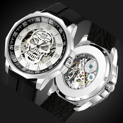 Reloj Mecánico Hueco de Lujo con Correa de Acero Inoxidable - Image 10